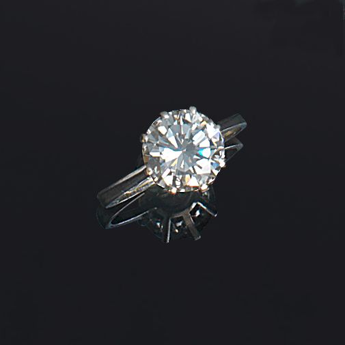 A diamond single-stone ring
