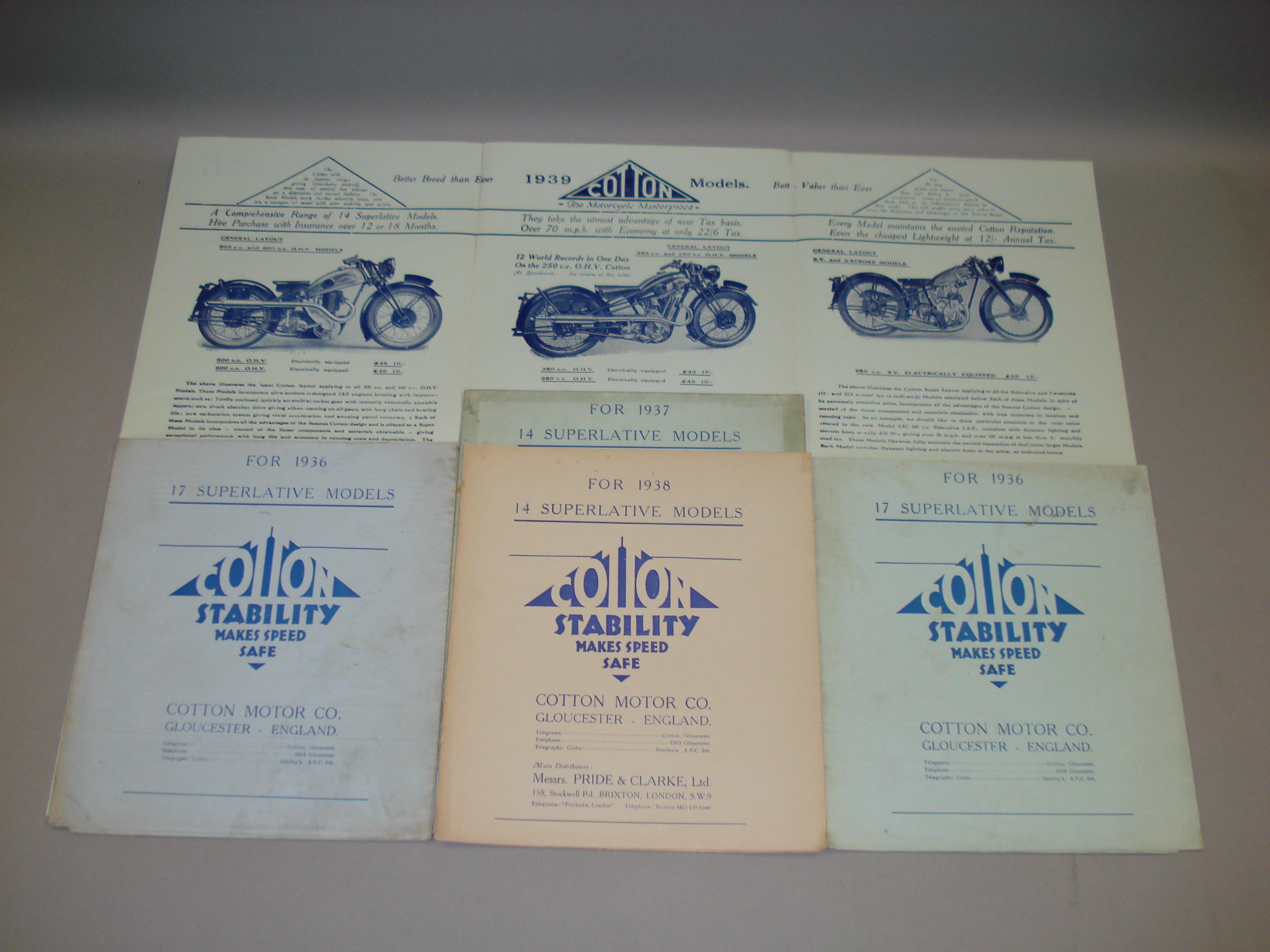 Cotton range brochures from the 1930s,