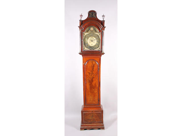 A George III Irish figured mahogany longcase clock, by Thomas Blundell, Dublin