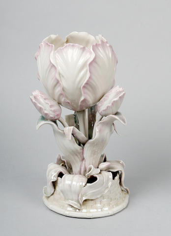 A 20th century Belleek tulip vase