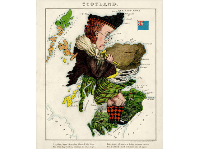 HARVEY (WILLIAM HENRY)] Geographical Fun: Being Humourous Outlines of Various Countries. With an Introduction and Descriptive Lines. By "Adelph"
