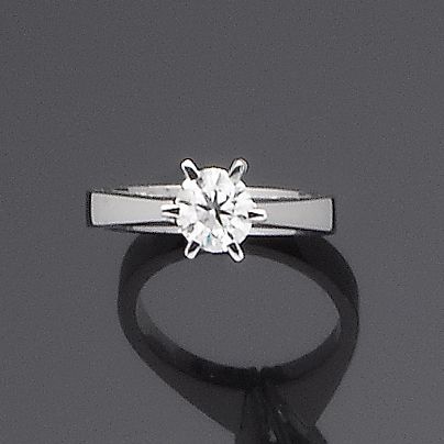 A diamond single-stone ring
