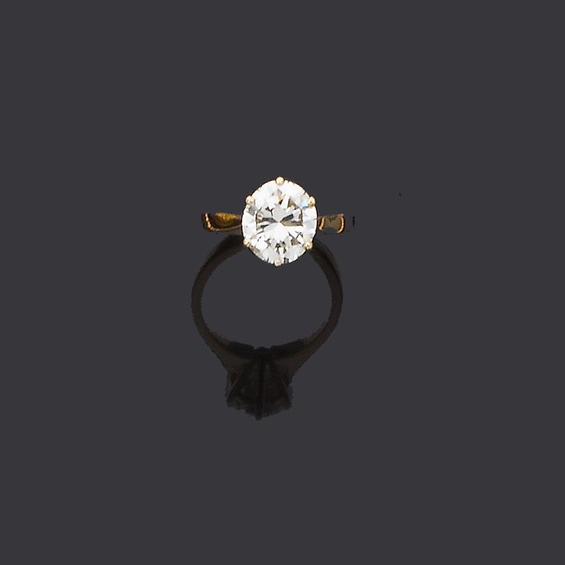 A diamond single-stone ring