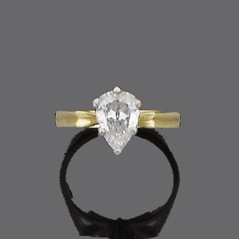 A diamond single-stone ring