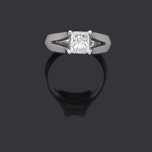 A diamond single-stone ring