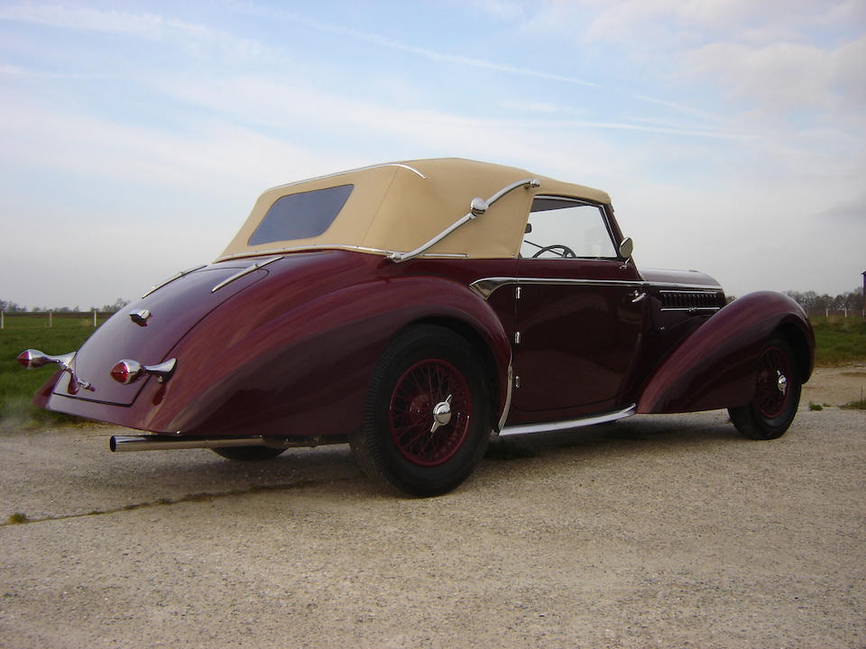 Two owners from new, 20 kilometres since restoration,1948 Delahaye 135M Cabriolet 800439
