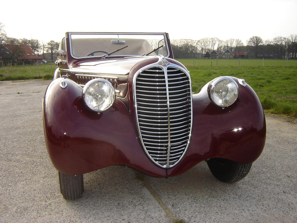 Two owners from new, 20 kilometres since restoration,1948 Delahaye 135M Cabriolet 800439