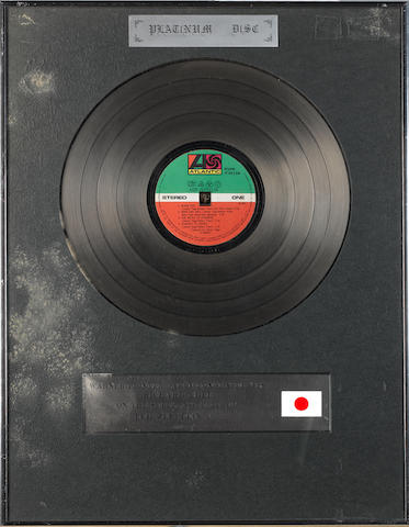 A Platinum sales award for the album 'Led Zeppelin IV', Japanese, 1980,