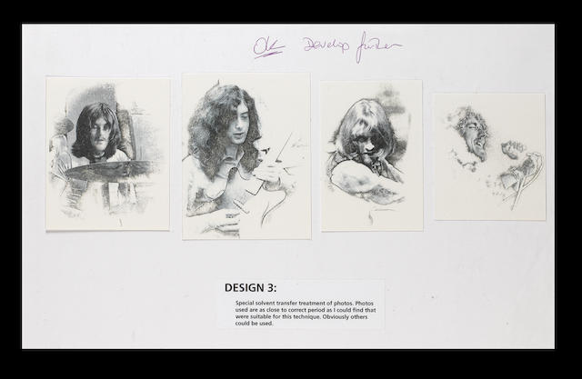 Led Zeppelin: preliminary album artwork for 'BBC Sessions', 1997,