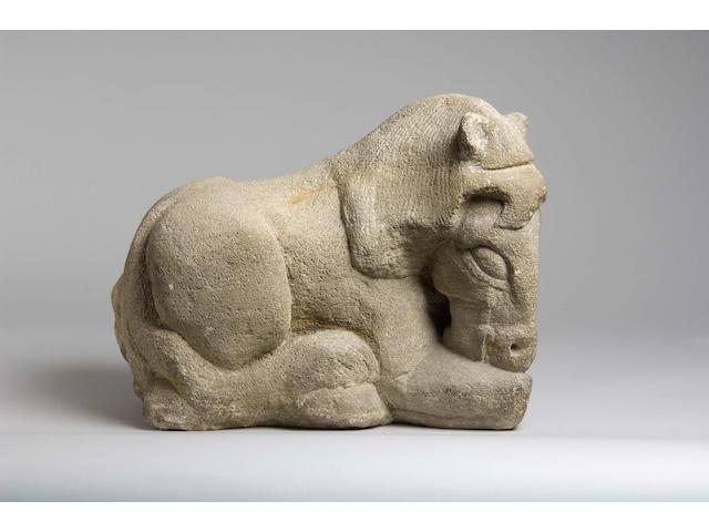 Sven Berlin (British 1911-1999): A carved limestone model of a horse