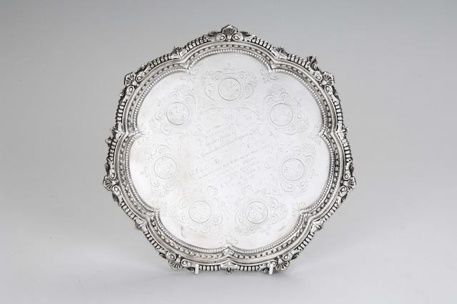 A Victorian salver by Martin, Hall & Co., London 1882,