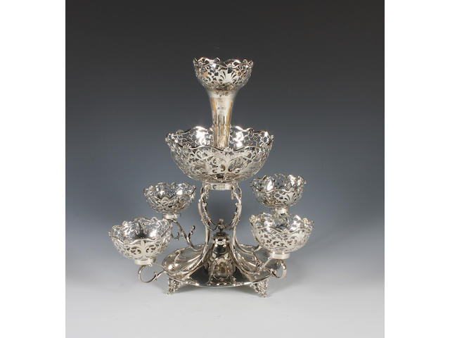 A silver epergne By William Comyns, London, 1911,