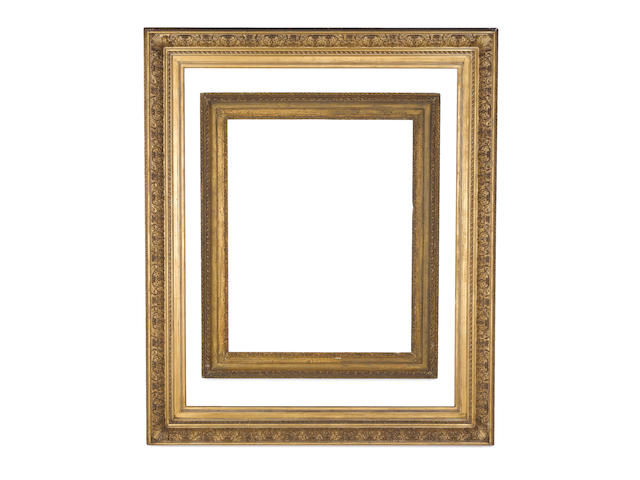 An English late 19th Century gilded composition frame