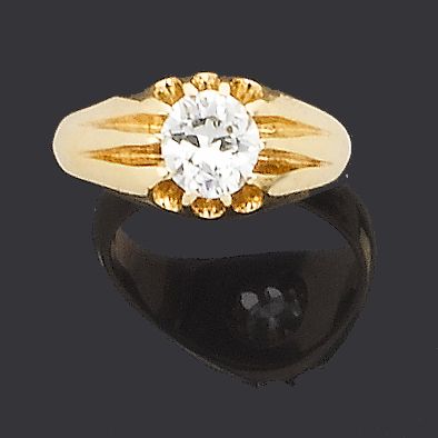 A diamond single-stone ring
