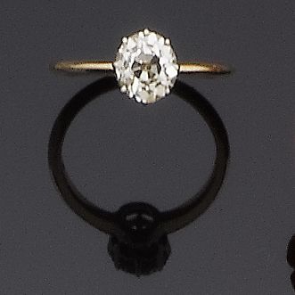 A diamond single-stone ring