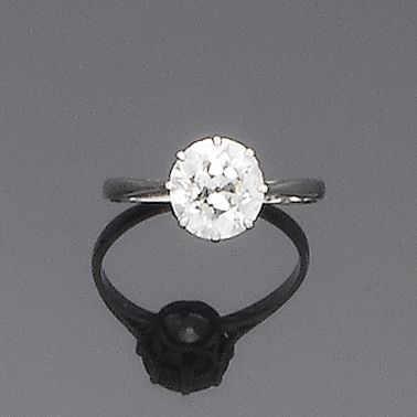A single-stone diamond ring