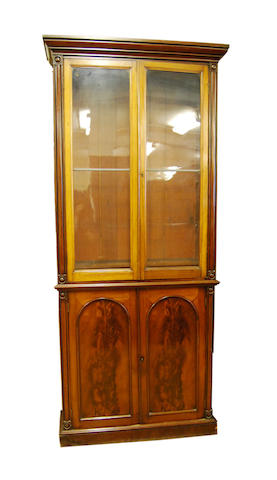 A William IV and later mahogany bookcase