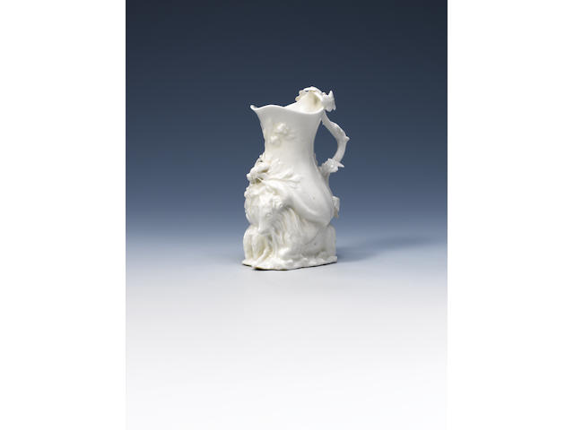 A good Chelsea white 'Goat and Bee' jug Circa 1745-47.
