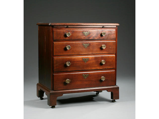 A small George II mahogany chest of drawers