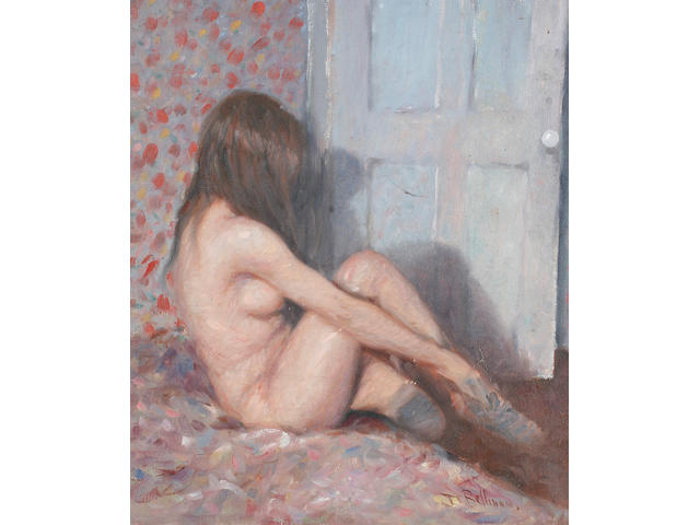 Ken Moroney (British, born 1949) Seated female nude