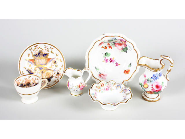 A group of English Porcelain toys Circa 1830-40
