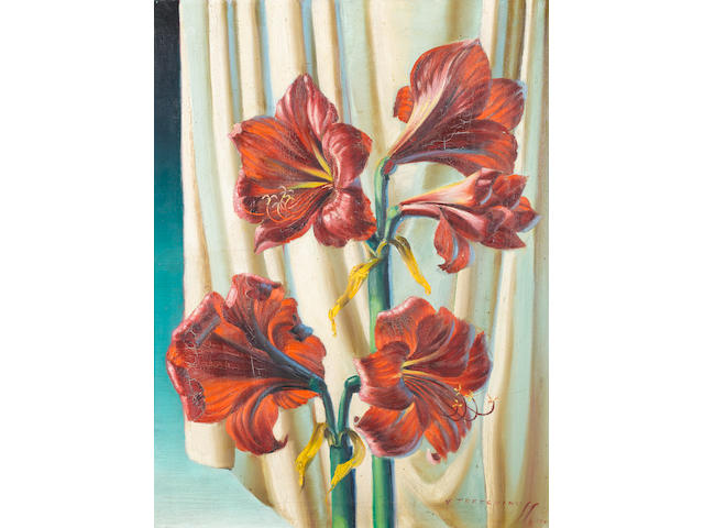 Vladimir Tretchikoff (South African, 1913-2006) Red lilies