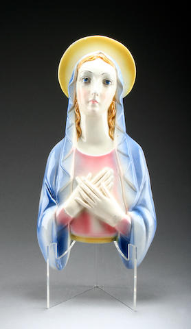 A Lenci pottery wall plaque of the Madonna