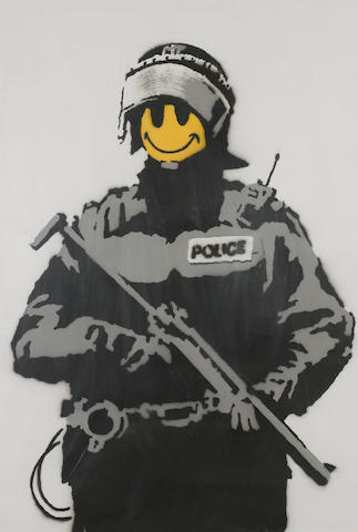 Banksy (British, born 1975) 'Smiley Copper', 2003