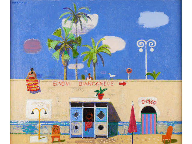 Leon Morrocco ARSA (British, 1942) "Beach Embrace"