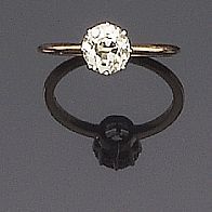 A diamond single-stone ring