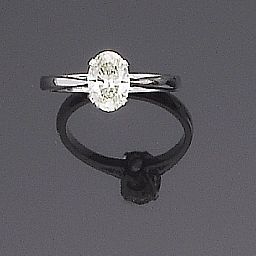 A diamond single-stone ring