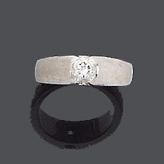 A diamond single-stone ring