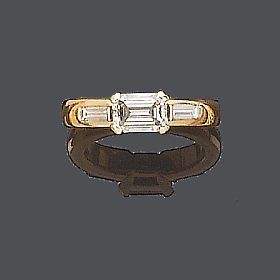 A diamond single-stone ring