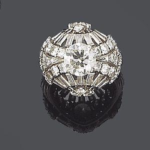 A diamond cocktail ring