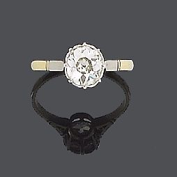 A diamond single-stone ring
