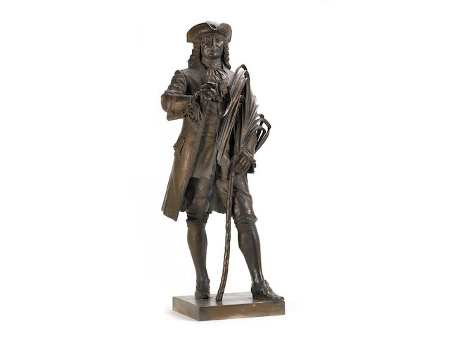 Herbert H Cawood SC (English): A bronze figure of Bertrand-Francois Mahe De La Bourdonnais
