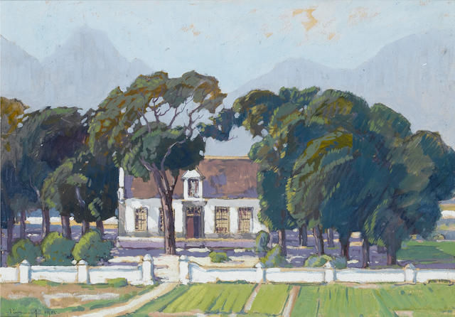 Jacob Hendrik Pierneef (South African, 1886-1957) Cape Dutch house