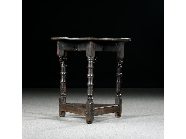 A late 17th Century unusual framed cricket type table