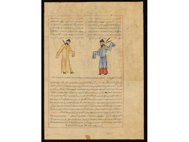 Three leaves from an illustrated manuscript of the Majma al-Tawarikh Persia, circa 1430(3)
