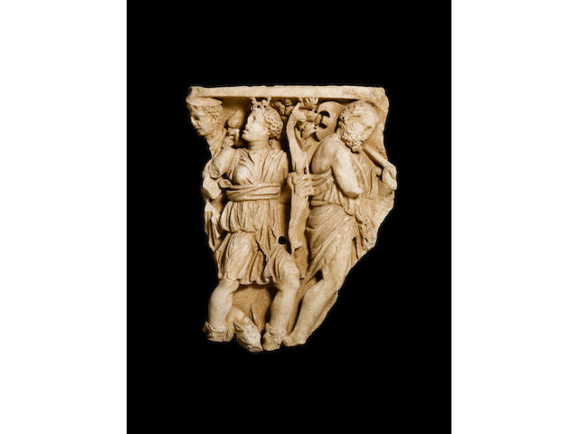 A large Roman marble relief fragment
