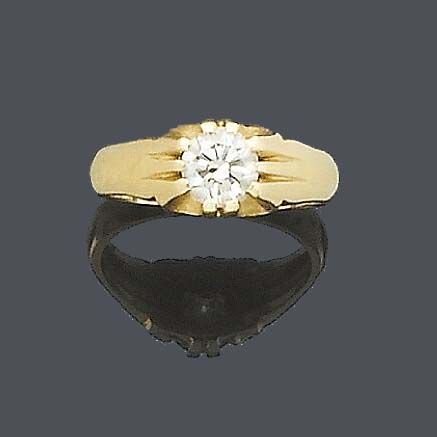 A diamond single-stone ring