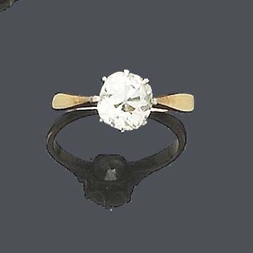 A diamond single-stone ring