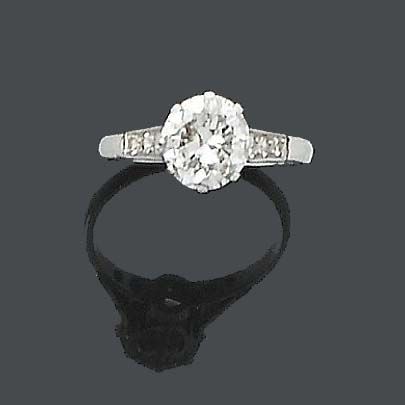 A diamond single-stone ring