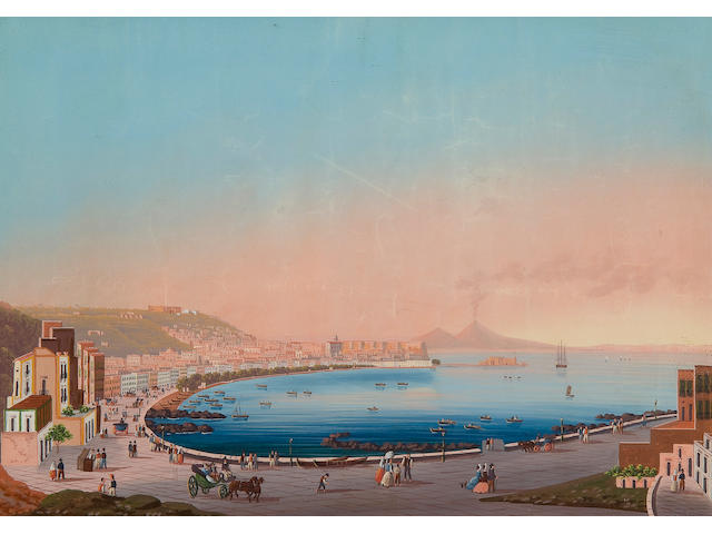 Neapolitan School, late 19th Century The Bay of Naples 32.5 x 45cm