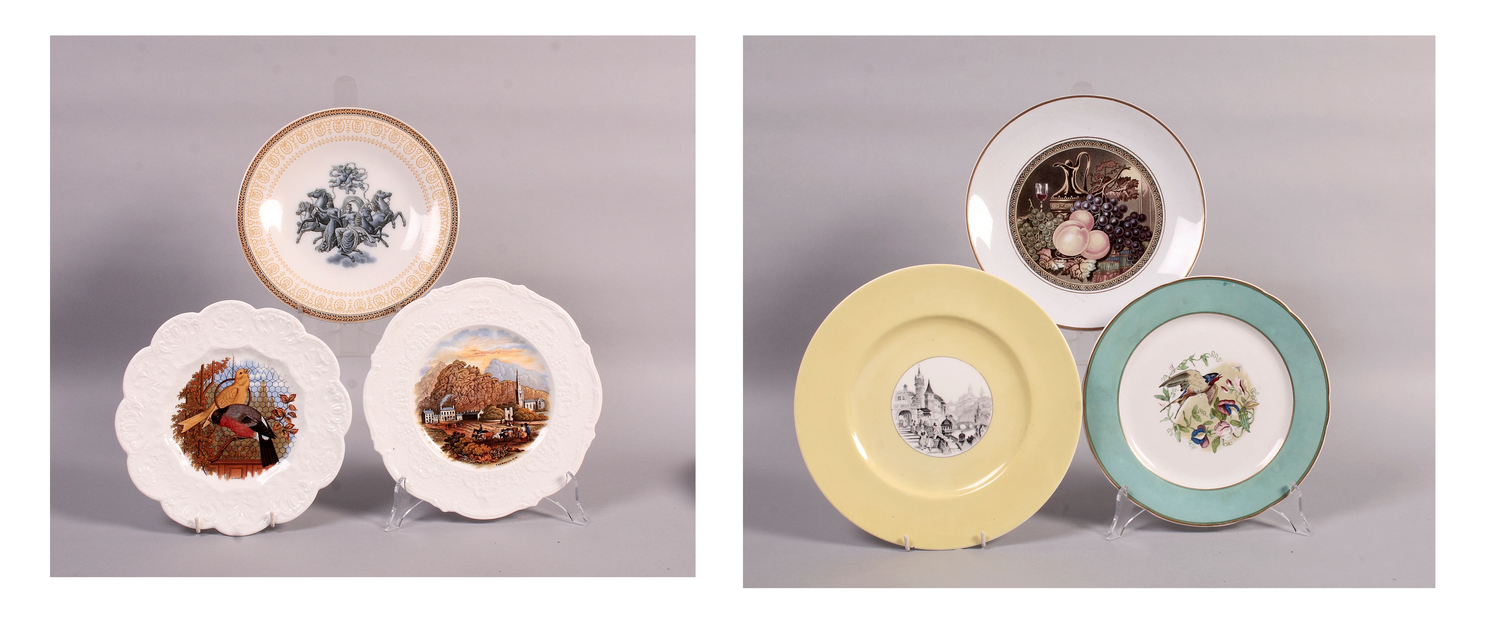 Six Prattware plates