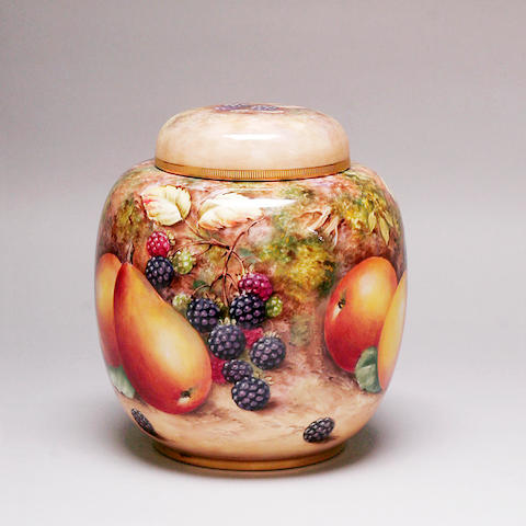 A late 20th century Royal Worcester ginger jar