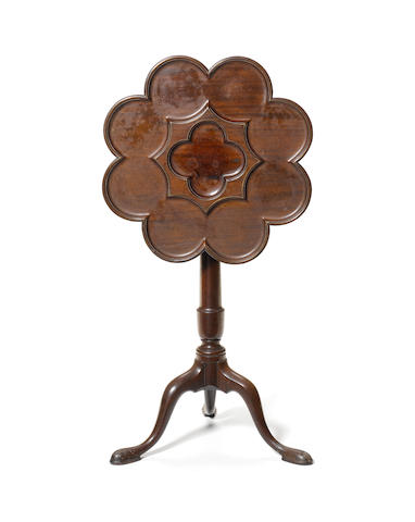 A George II mahogany and brass inlaid Supper Tablein the manner of Frederick Hintz