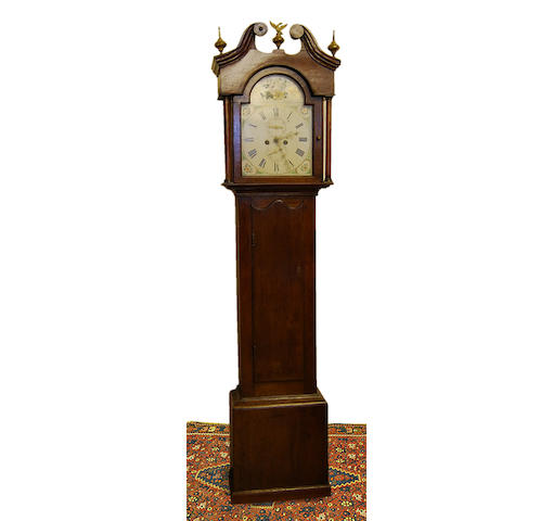 A George III oak-cased eight-day painted dial longcase clock Anonymous