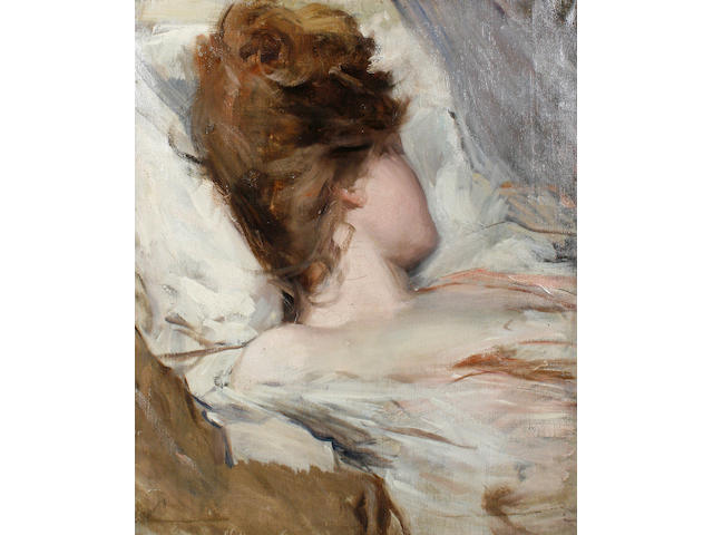 Albert de Belleroche (British, 1864-1944) Lili asleep