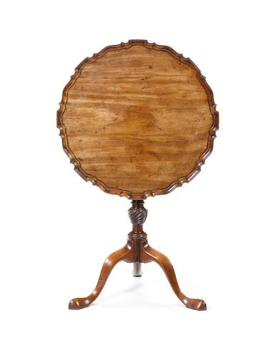 A George III carved mahogany Tripod Table